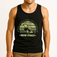 Funny This Dang Lawn Aint Gonna Mow Itself Grass Cutting Tank Top