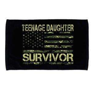 Funny Teenage Daughter Survivor Usa Flag Military Microfiber Hand Towel