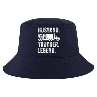 Funny Truck Driver Trucking Husband Dad Trucker Legend Cool Comfort Performance Bucket Hat