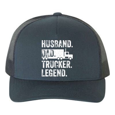 Funny Truck Driver Trucking Husband Dad Trucker Legend Yupoong Adult 5-Panel Trucker Hat