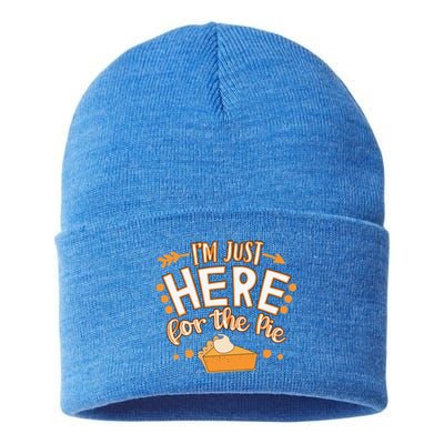 Fun Thanksgiving Design Im Just Here For The Pie Sustainable Knit Beanie