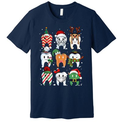 Funny Teeth Dentist Squad Dental Hygiene Christmas Pajamas Premium T-Shirt