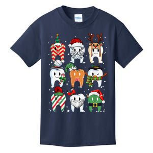 Funny Teeth Dentist Squad Dental Hygiene Christmas Pajamas Kids T-Shirt