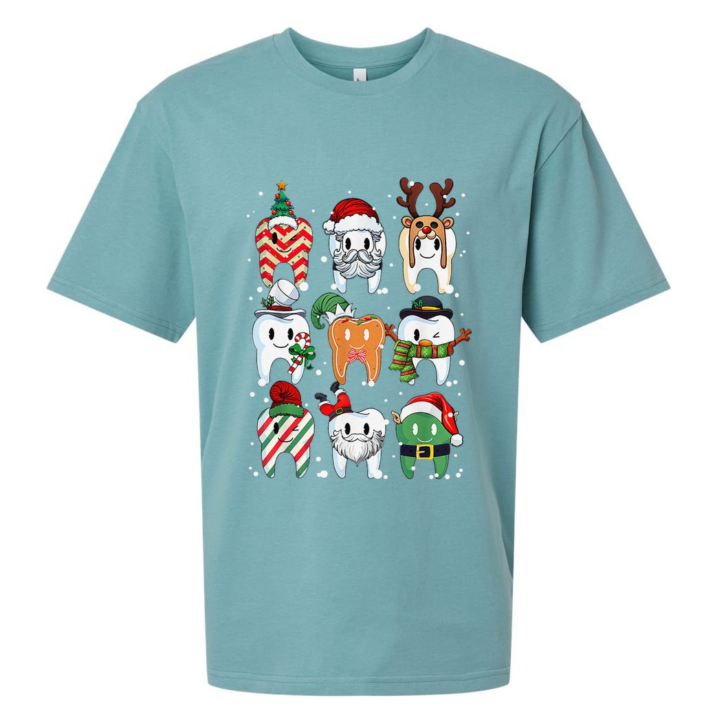 Funny Teeth Dentist Squad Dental Hygiene Christmas Pajamas Sueded Cloud Jersey T-Shirt
