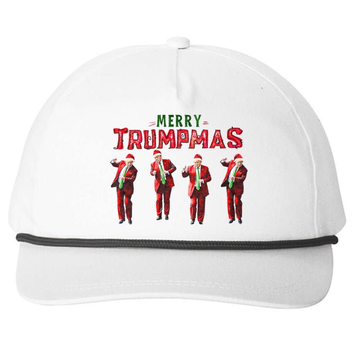 Funny Trump Dance Santa Claus Merry Trumpmas Christmas Snapback Five-Panel Rope Hat