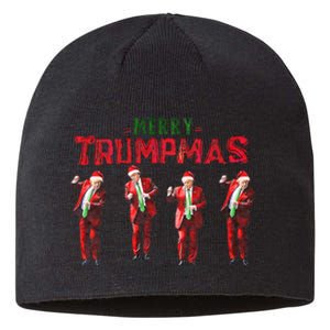 Funny Trump Dance Santa Claus Merry Trumpmas Christmas Sustainable Beanie