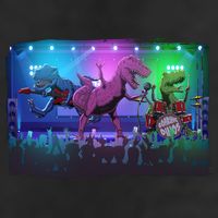 Funny Trex Dinosaurs Rock Band Concert Adult Drive Performance Visor
