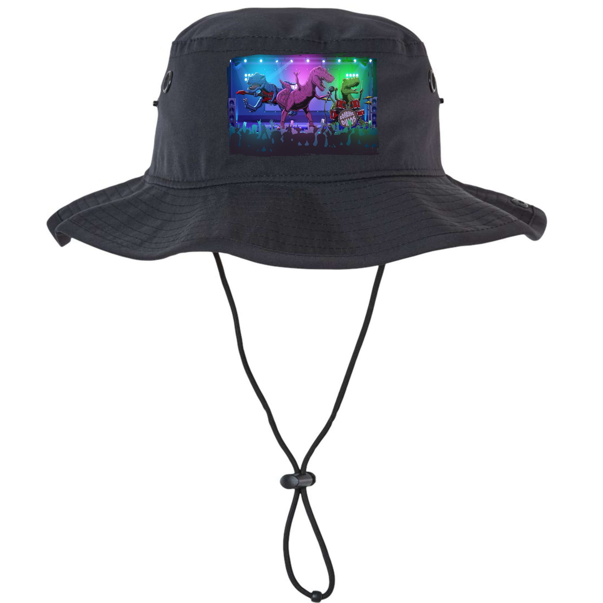 Funny Trex Dinosaurs Rock Band Concert Bucket Hat