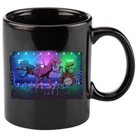 Funny Trex Dinosaurs Rock Band Concert 11oz C Handle Ceramic Mug