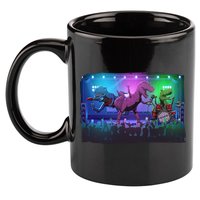 Funny Trex Dinosaurs Rock Band Concert 11oz C Handle Ceramic Mug