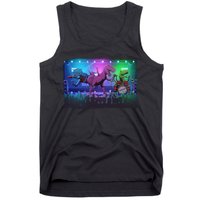 Funny Trex Dinosaurs Rock Band Concert Tank Top