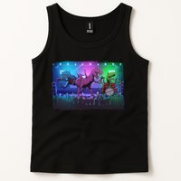 Funny Trex Dinosaurs Rock Band Concert Tank Top