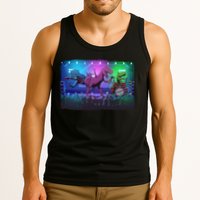 Funny Trex Dinosaurs Rock Band Concert Tank Top
