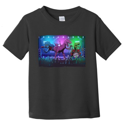 Funny Trex Dinosaurs Rock Band Concert Toddler T-Shirt