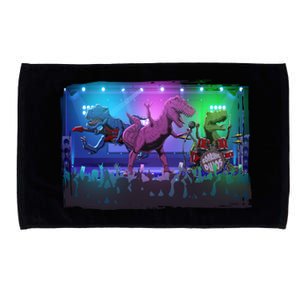 Funny Trex Dinosaurs Rock Band Concert Microfiber Hand Towel