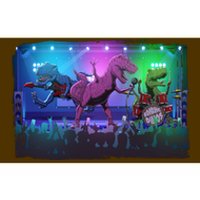 Funny Trex Dinosaurs Rock Band Concert Bumper Sticker