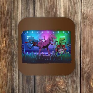 Funny Trex Dinosaurs Rock Band Concert Coaster