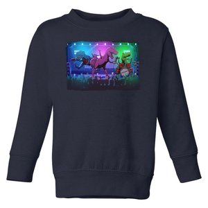 Funny Trex Dinosaurs Rock Band Concert Toddler Sweatshirt