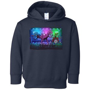 Funny Trex Dinosaurs Rock Band Concert Toddler Hoodie