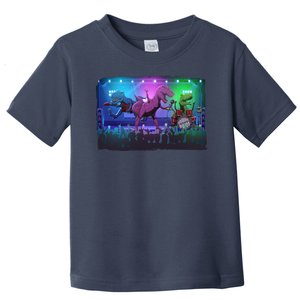 Funny Trex Dinosaurs Rock Band Concert Toddler T-Shirt