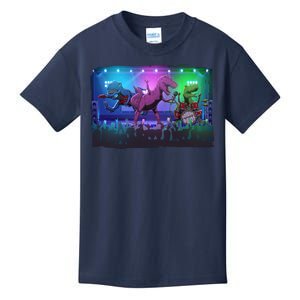 Funny Trex Dinosaurs Rock Band Concert Kids T-Shirt