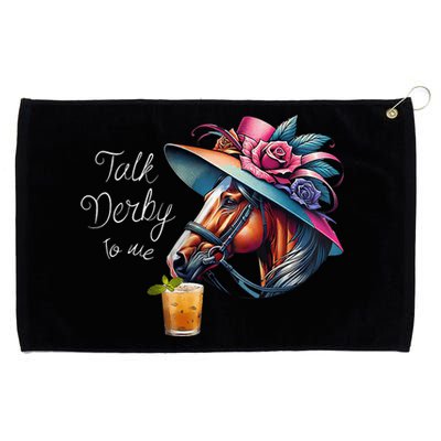 Funny Talk Derby To Me Racing Horse Grommeted Golf Towel