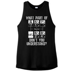 Funny Truck Driver Gift 18 Speed What Don't You Understand Ladies PosiCharge Tri-Blend Wicking Tank