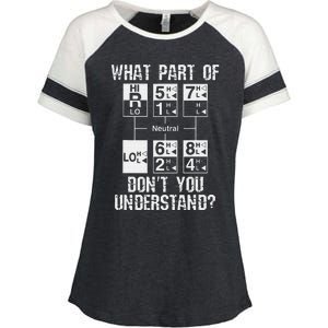 Funny Truck Driver Gift 18 Speed What Don't You Understand Enza Ladies Jersey Colorblock Tee