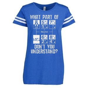 Funny Truck Driver Gift 18 Speed What Don't You Understand Enza Ladies Jersey Football T-Shirt