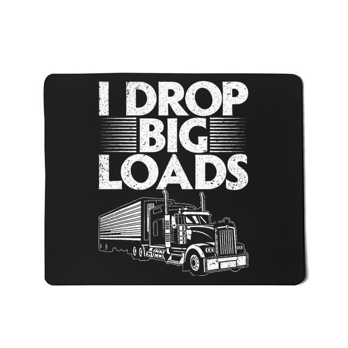 Funny Trucker Design For Women Semi Truck Mousepad