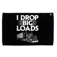 Funny Trucker Design For Women Semi Truck Grommeted Golf Towel