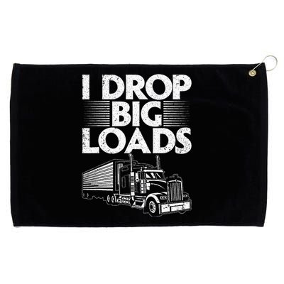 Funny Trucker Design For Women Semi Truck Grommeted Golf Towel