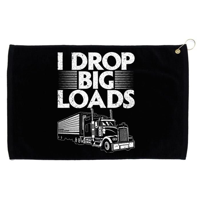 Funny Trucker Design For Women Semi Truck Grommeted Golf Towel