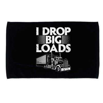 Funny Trucker Design For Women Semi Truck Microfiber Hand Towel