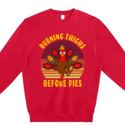 Funny Thanksgiving Day 5k 10k Trot Run Runner Costume Premium Crewneck Sweatshirt