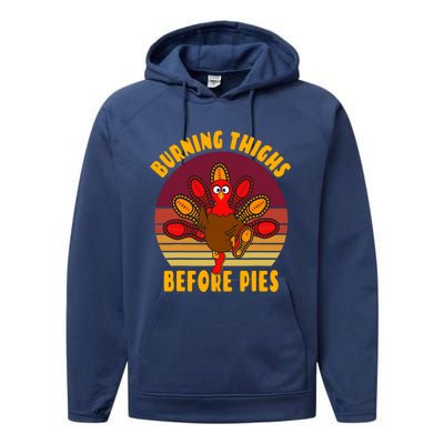 Funny Thanksgiving Day 5k 10k Trot Run Runner Costume Performance Fleece Hoodie