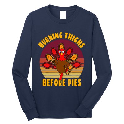 Funny Thanksgiving Day 5k 10k Trot Run Runner Costume Long Sleeve Shirt