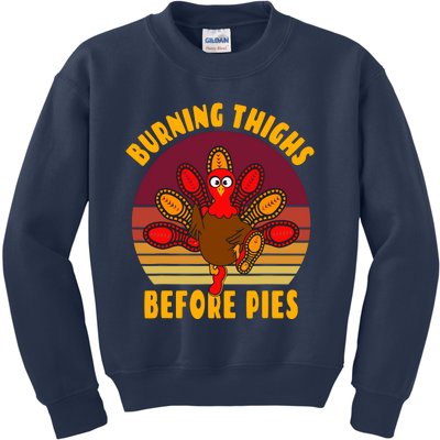 Funny Thanksgiving Day 5k 10k Trot Run Runner Costume Kids Sweatshirt