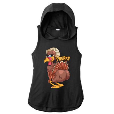 Funny Twerky Dance Cute Love Twerk Dancing Thanksgiving Gift Sweatshir Ladies PosiCharge Tri-Blend Wicking Draft Hoodie Tank