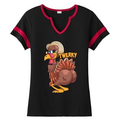 Funny Twerky Dance Cute Love Twerk Dancing Thanksgiving Gift Sweatshir Ladies Halftime Notch Neck Tee