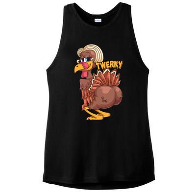 Funny Twerky Dance Cute Love Twerk Dancing Thanksgiving Gift Sweatshir Ladies PosiCharge Tri-Blend Wicking Tank