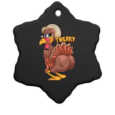 Funny Twerky Dance Cute Love Twerk Dancing Thanksgiving Gift Sweatshir Ceramic Star Ornament