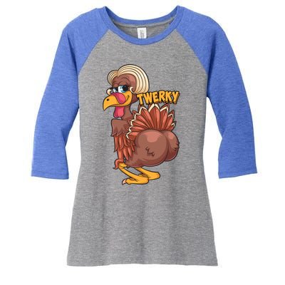 Funny Twerky Dance Cute Love Twerk Dancing Thanksgiving Gift Sweatshir Women's Tri-Blend 3/4-Sleeve Raglan Shirt