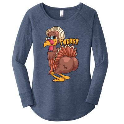 Funny Twerky Dance Cute Love Twerk Dancing Thanksgiving Gift Sweatshir Women's Perfect Tri Tunic Long Sleeve Shirt