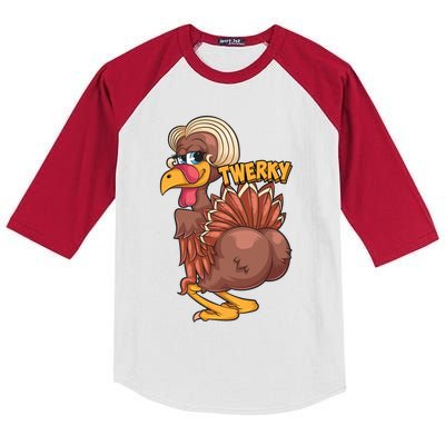 Funny Twerky Dance Cute Love Twerk Dancing Thanksgiving Gift Sweatshir Kids Colorblock Raglan Jersey