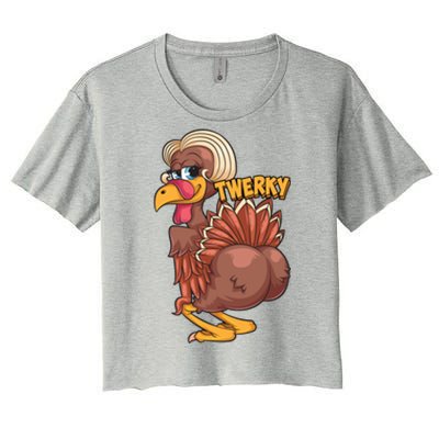 Funny Twerky Dance Cute Love Twerk Dancing Thanksgiving Gift Sweatshir Women's Crop Top Tee