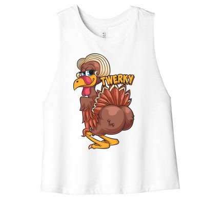 Funny Twerky Dance Cute Love Twerk Dancing Thanksgiving Gift Sweatshir Women's Racerback Cropped Tank