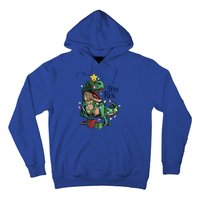 Funny Trex Dinosaur Christmas Tree Rex Gift Hoodie