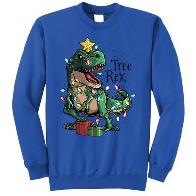 Funny Trex Dinosaur Christmas Tree Rex Gift Sweatshirt