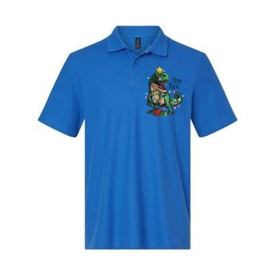 Funny Trex Dinosaur Christmas Tree Rex Gift Softstyle Adult Sport Polo